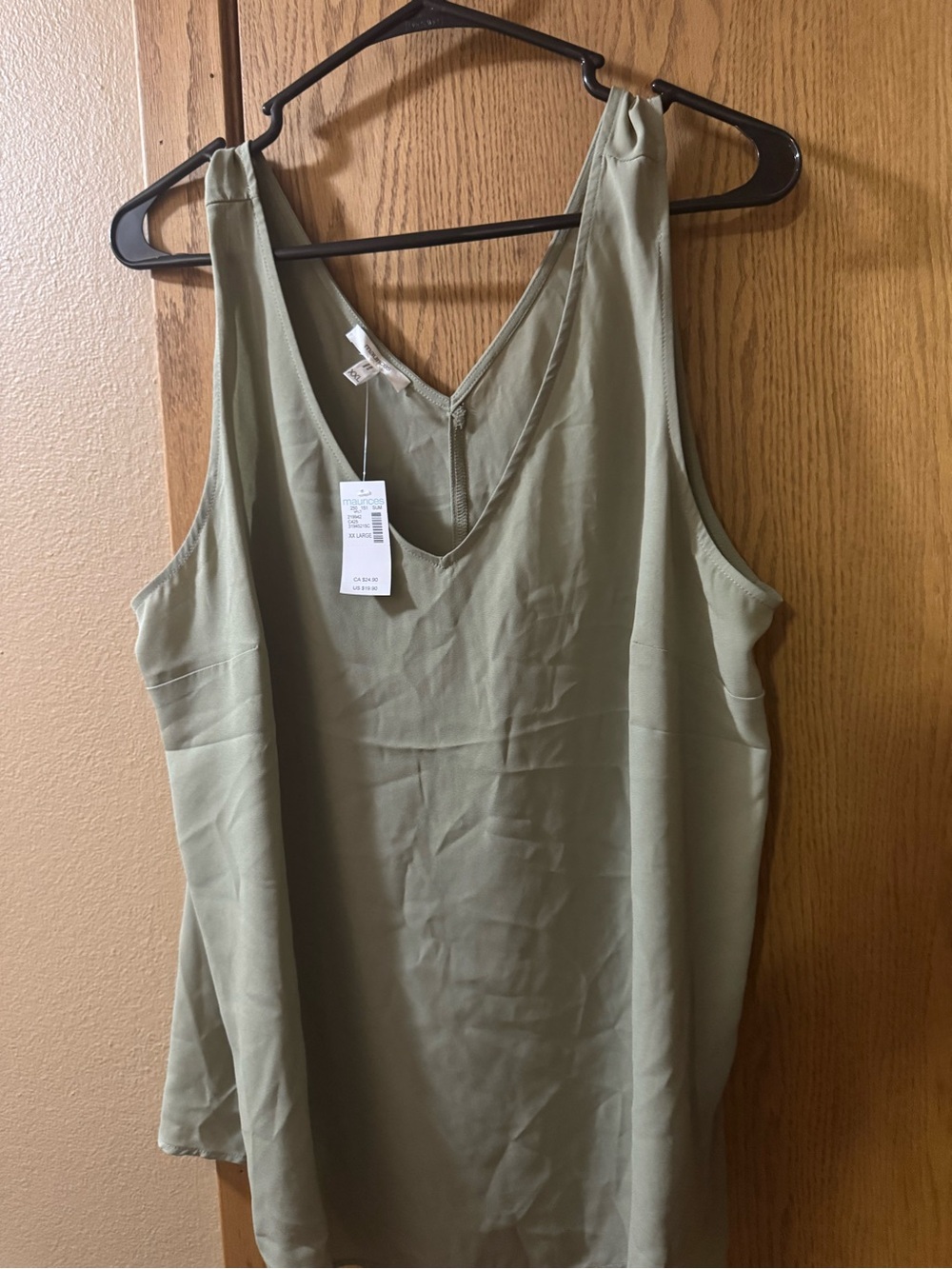 Maurices Olive Green V-Neck Sleeveless Camisole